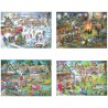 Seasons on the green, House of puzzles 4x500 stukjes Seasons on the green, House of puzzles 4x500 stukjes