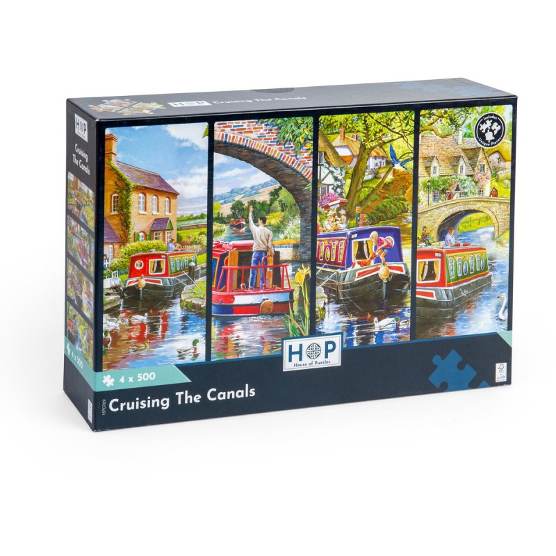 Cruising the canals, 4x500 stukjes House of puzzles