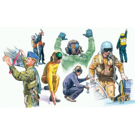 NATO Pilots and ground crew, 1:72, Italeri