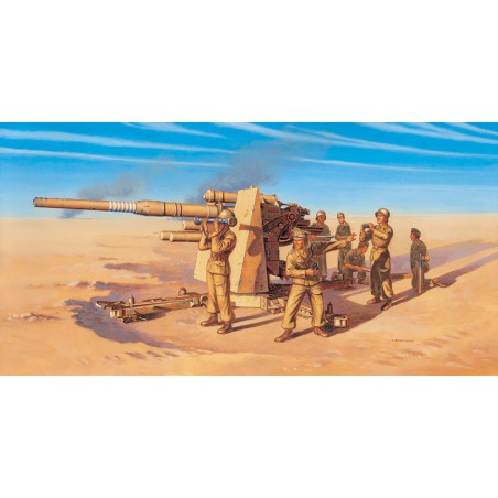 8.8 cm FLAK 37 AA gun with crew, 1:72, Italeri