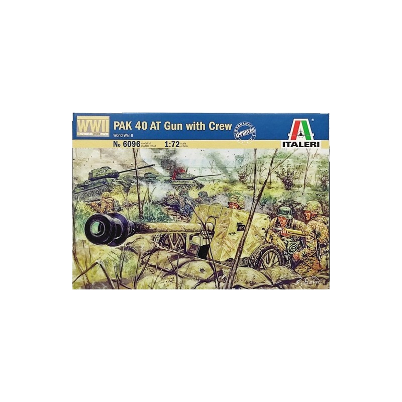 PAK 40 AT Gun with crew, 1:72, Italeri
