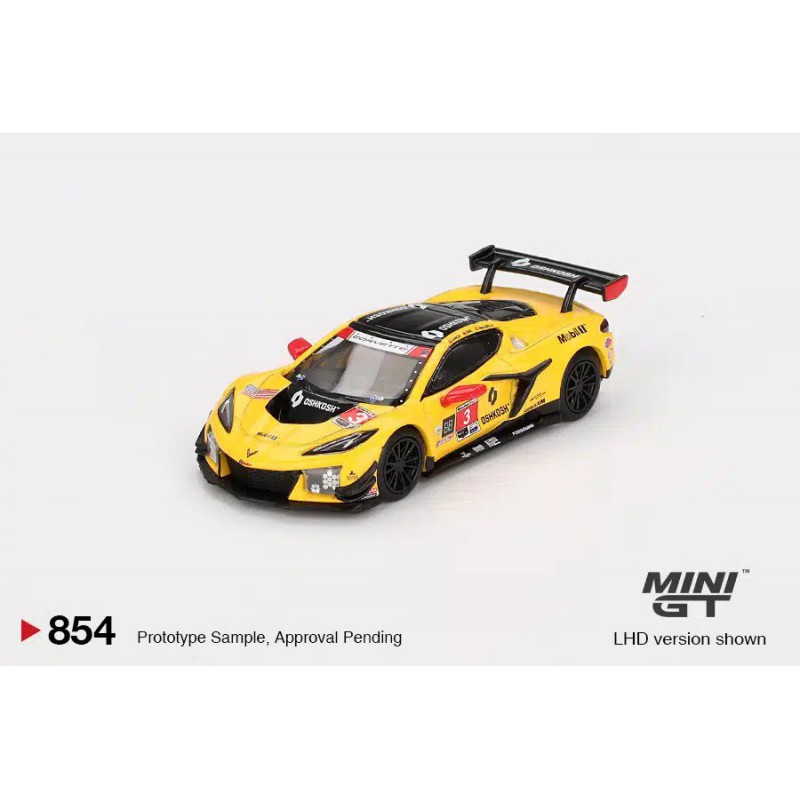 Chevrolette Corvette Z06 GT3 R , (Geel) MiniGT (854)