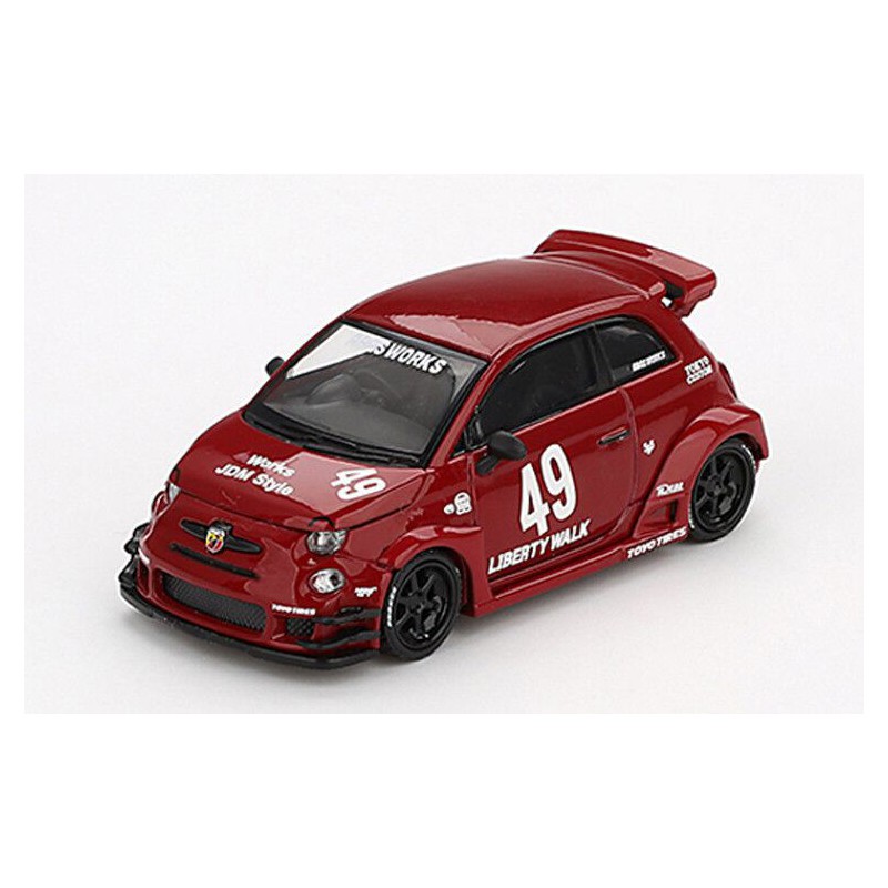 Fiat Abarth 595 LB-Works Abas Works '24, (Rood) Mini GT (963)
