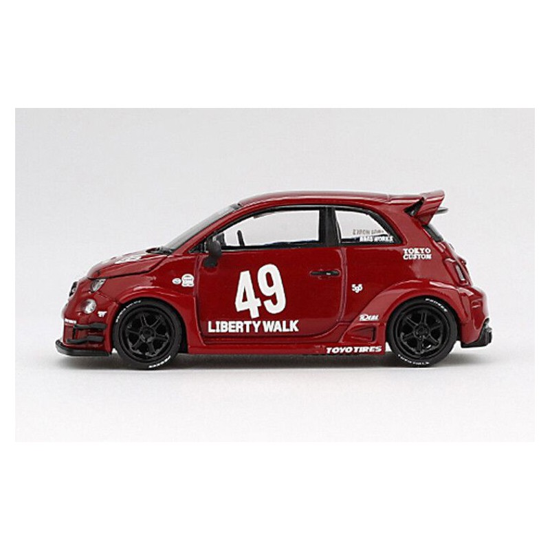 Fiat Abarth 595 LB-Works Abas Works '24, (Rood) Mini GT (963)