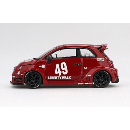Fiat Abarth 595 LB-Works Abas Works '24, (Rood) Mini GT (963)