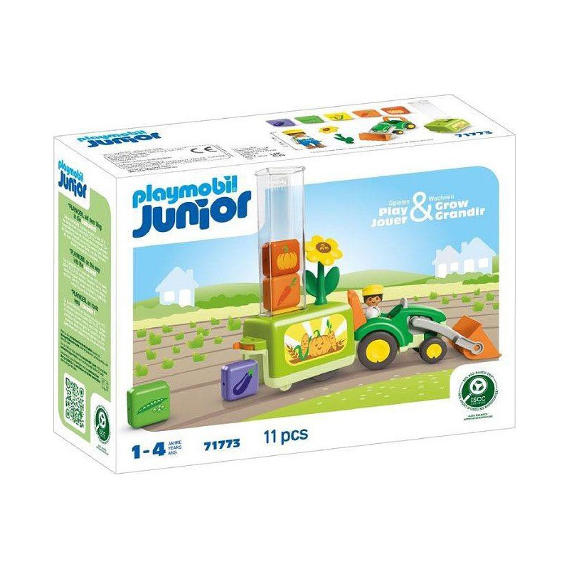 Playmobil Junior - 71773 Tractor met laad- en lossysteem