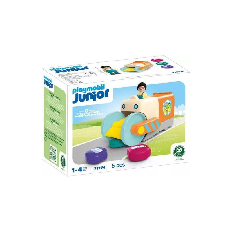 Playmobil Junior - 71774 Duw- en grijp-vuilniswagen