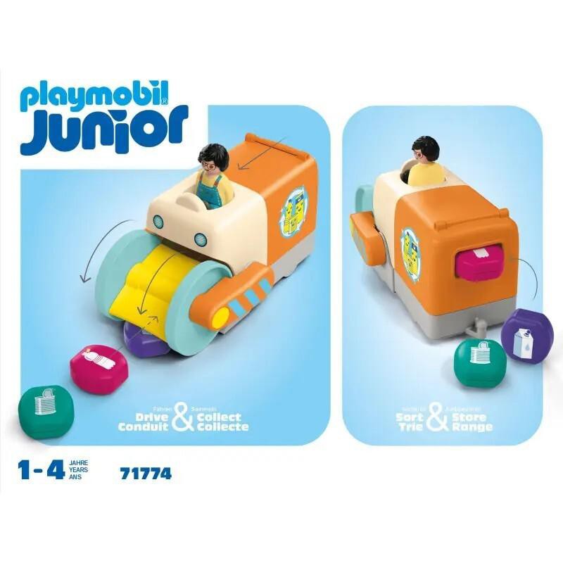 Playmobil Junior - 71774 Duw- en grijp-vuilniswagen