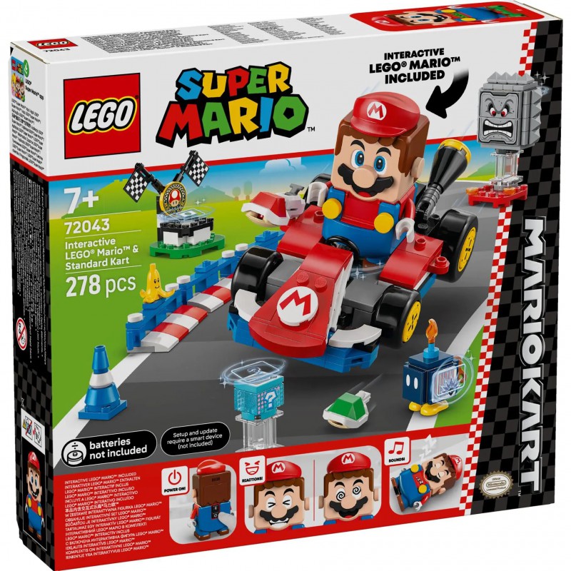 LEGO SUPER MARIO - 72043 Mariokart: Interactieve LEGO Mario en standaardkart