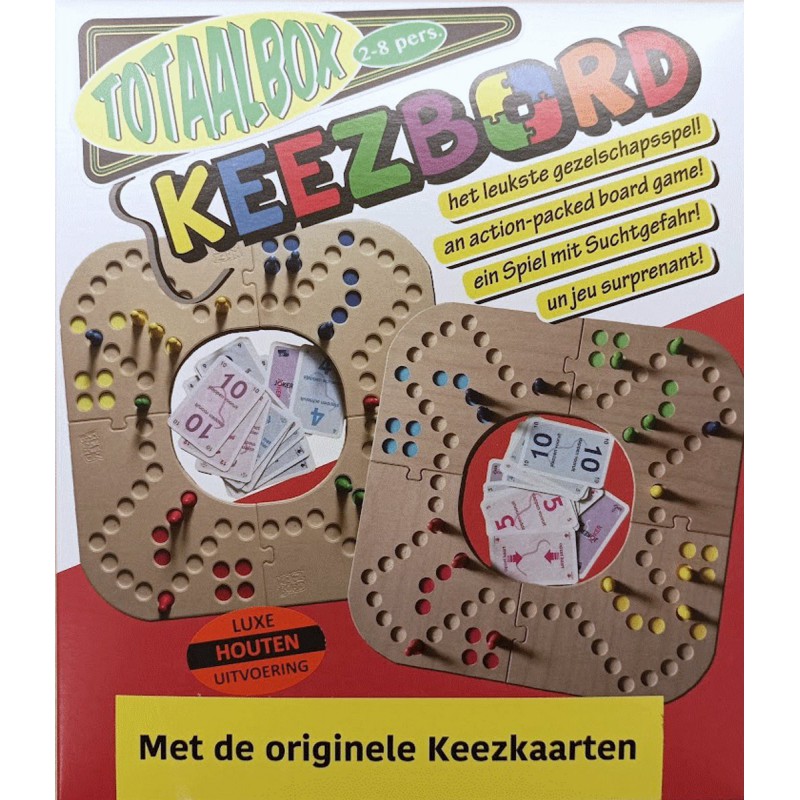 Keezbord totaalbox 2-8 spelers hout