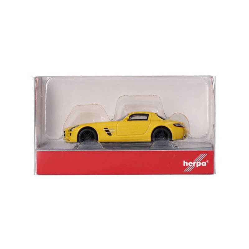Mercedes Benz SLS AMG (geel metallic) 1:87, Herpa