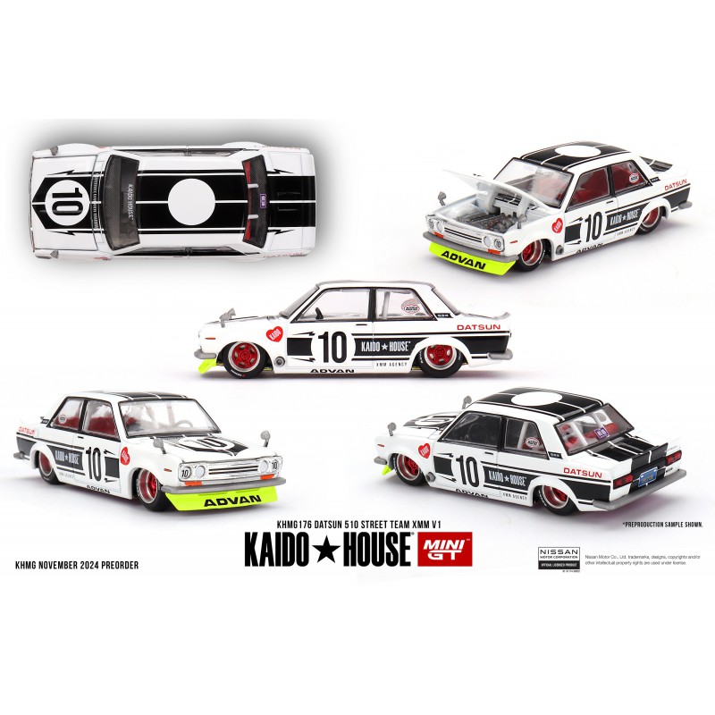 Datsun 510 Street Team XMM V1 1:64, Mini GT (176)