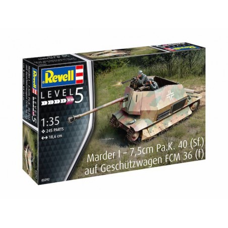 Marter I – 7,5cm Pa.K. 40 (Sf.) tot en met FCM, 36(f), 1:35, Revell 03292