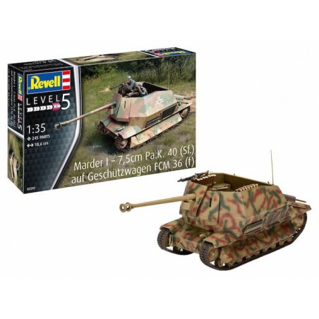 Marter I – 7,5cm Pa.K. 40 (Sf.) tot en met FCM, 36(f), 1:35, Revell 03292