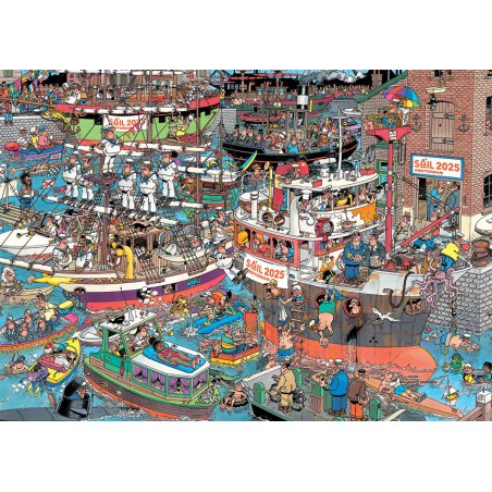 Jan van Haasteren, Sail 2025 Stap aan boord, 10e editie sail amsterdam 1000stukjes, Jumbo Jan van Haasteren, Sail 2025 Stap aan boord, 10e editie sail amsterdam 1000stukjes, Jumbo