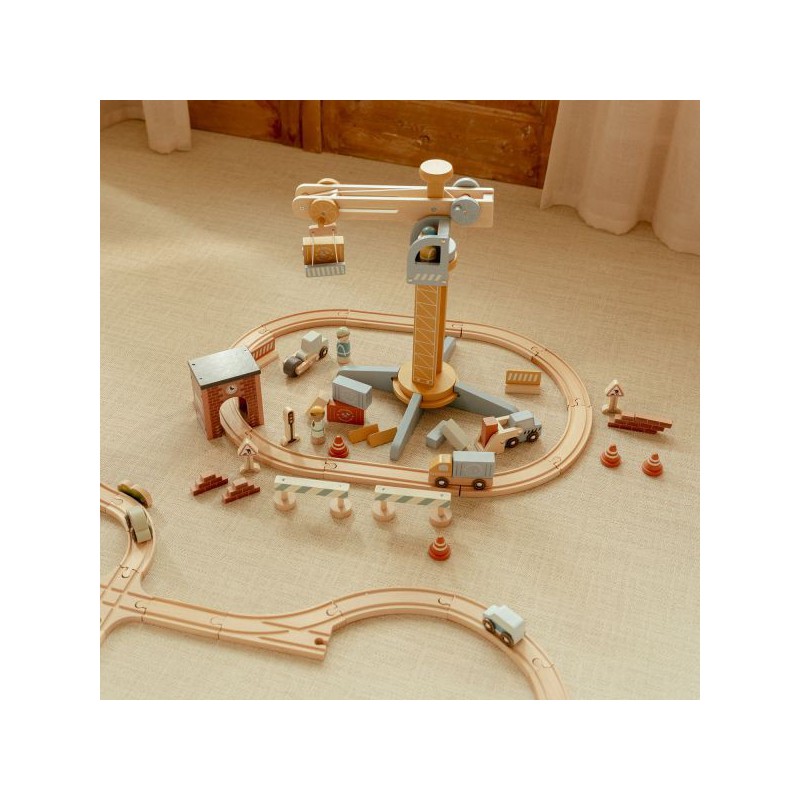 Hijskraan set met figuren FSC - Little Dutch