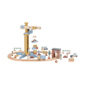 Hijskraan set met figuren FSC - Little Dutch