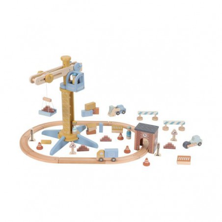 Hijskraan set met figuren FSC - Little Dutch Hijskraan set met figuren FSC - Little Dutch