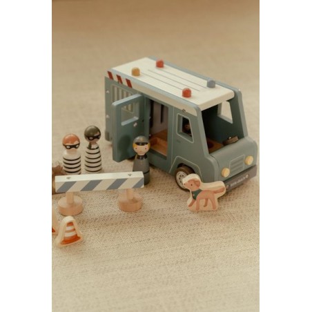 Politiewagen set met figuren FSC - Little Dutch Politiewagen set met figuren FSC - Little Dutch