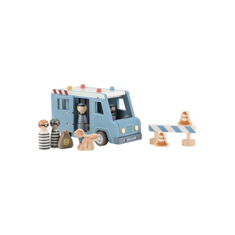Politiewagen set met figuren FSC - Little Dutch
