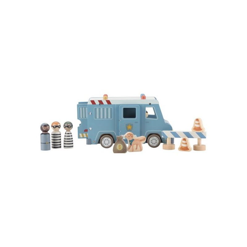 Politiewagen set met figuren FSC - Little Dutch