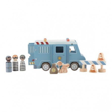 Politiewagen set met figuren FSC - Little Dutch Politiewagen set met figuren FSC - Little Dutch