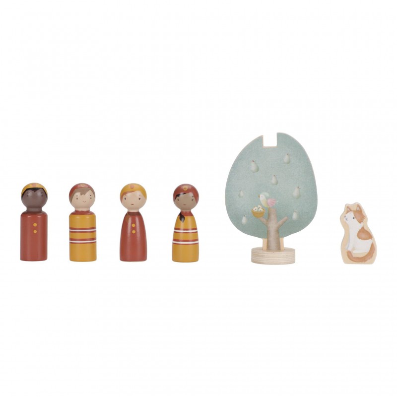 Brandweerwagen set met figuren FSC - Little Dutch