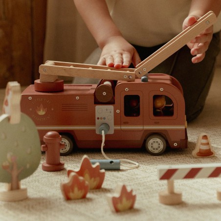 Brandweerwagen set met figuren FSC - Little Dutch Brandweerwagen set met figuren FSC - Little Dutch