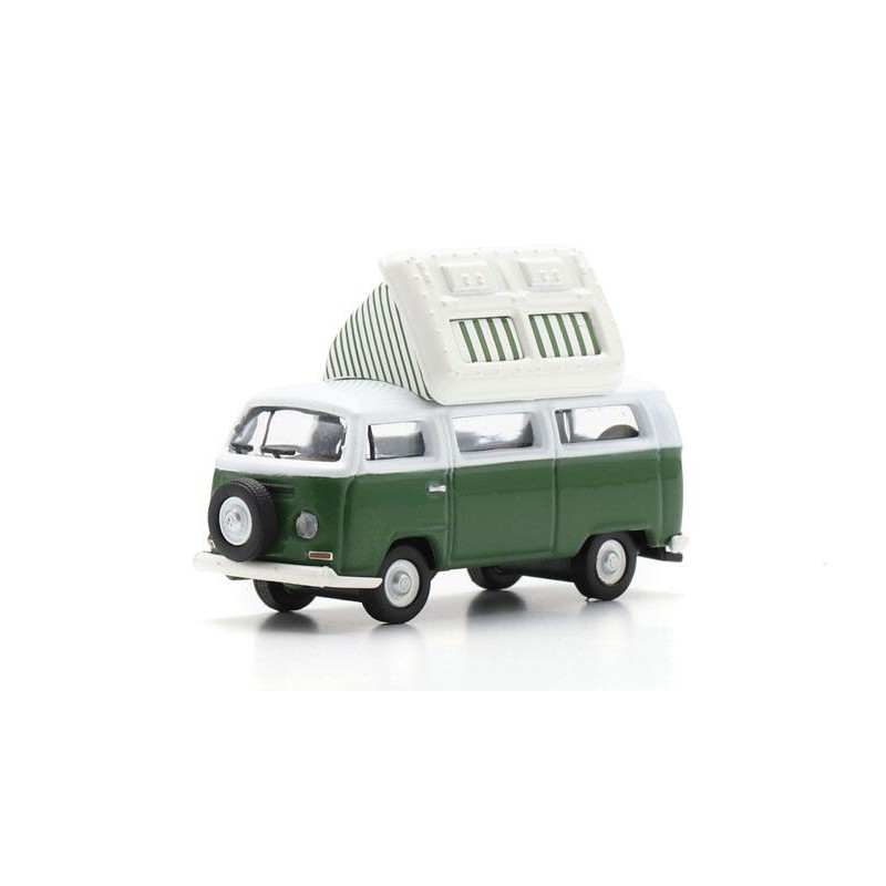 VW T2 Campingbus (groen/wit) 1:87, Schuco