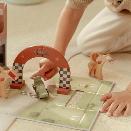 Speelkoffer met racebaan - Little Dutch Speelkoffer met racebaan - Little Dutch