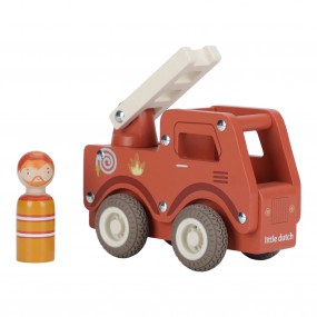 Brandweerwagen met figuur FSC - Little Dutch