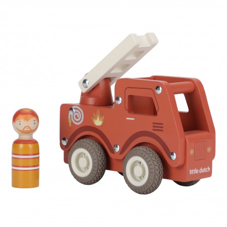 Brandweerwagen met figuur FSC - Little Dutch Brandweerwagen met figuur FSC - Little Dutch