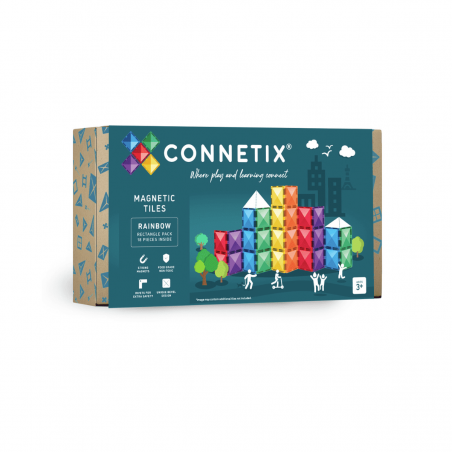 Connetix - Regenboog rechthoek pakket, 18 stuks Connetix - Regenboog rechthoek pakket, 18 stuks