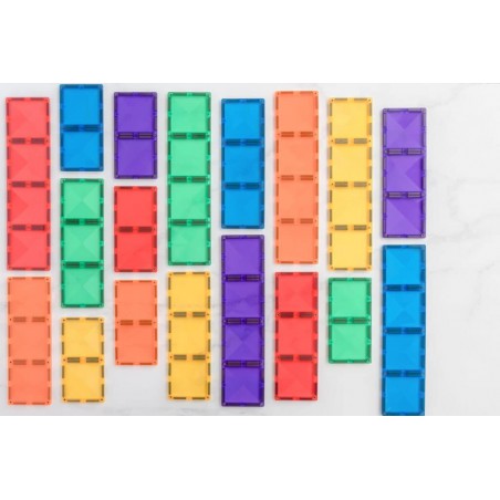 Connetix - Regenboog rechthoek pakket, 18 stuks Connetix - Regenboog rechthoek pakket, 18 stuks