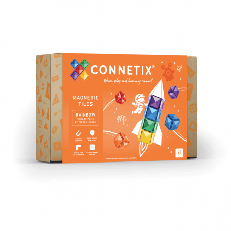 Connetix - Regenboog vierkant pakket, 42 stuks Connetix - Regenboog vierkant pakket, 42 stuks
