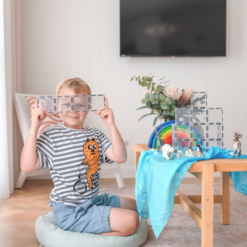 Connetix - Transparante rechthoek set, 12 stuks