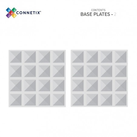 Connetix - Transparante basisplaat set, 2 stuks Connetix - Transparante basisplaat set, 2 stuks