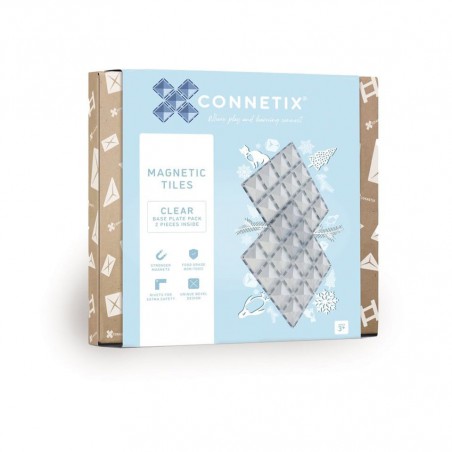 Connetix - Transparante basisplaat set, 2 stuks Connetix - Transparante basisplaat set, 2 stuks