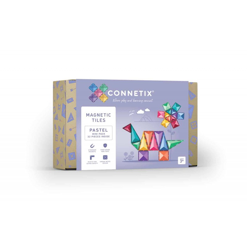 Connetix - Pastel miniset, 32 stuks