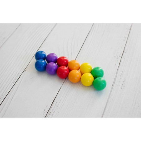 Connetix - regenboog knikkerbaan ballen, 12 stuks Connetix - regenboog knikkerbaan ballen, 12 stuks