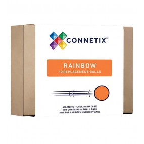 Connetix - regenboog knikkerbaan ballen, 12 stuks