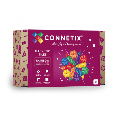 Connetix - regenboog geometrie set, 30 stuks Connetix - regenboog geometrie set, 30 stuks