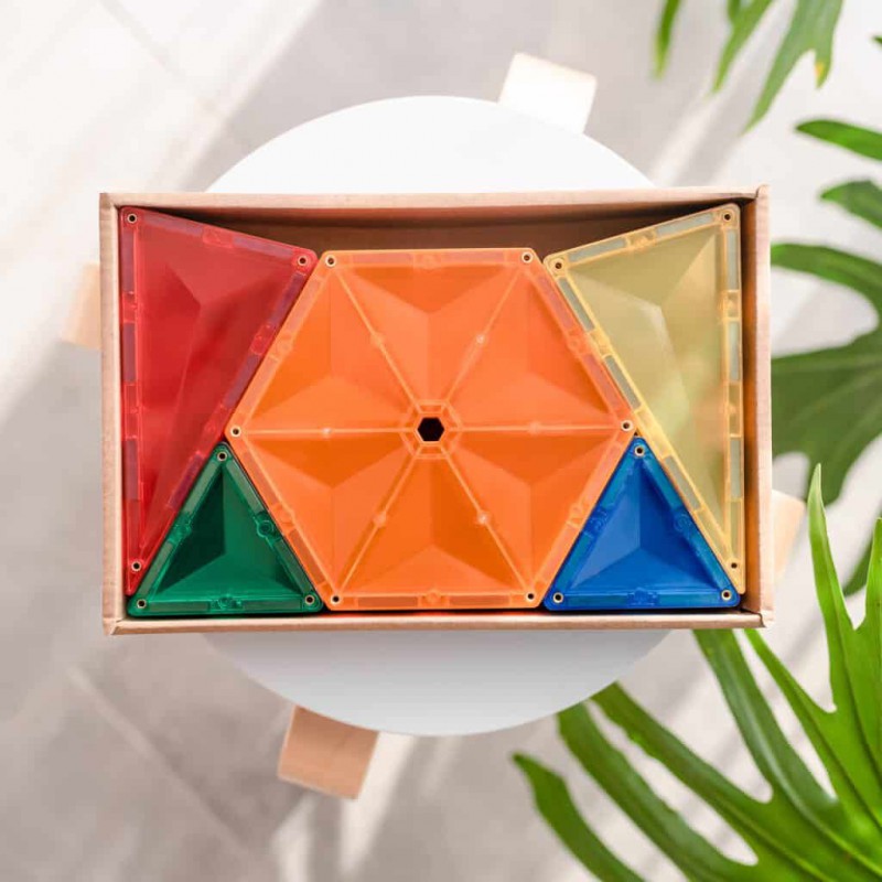 Connetix - regenboog geometrie set, 30 stuks