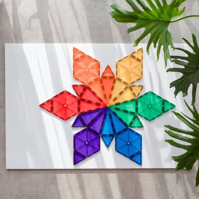 Connetix - regenboog geometrie set, 30 stuks