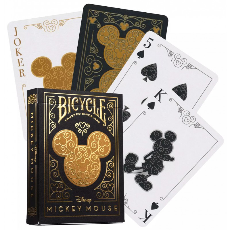 Pokerkaarten Bicycle Disney Mickey Black/Gold