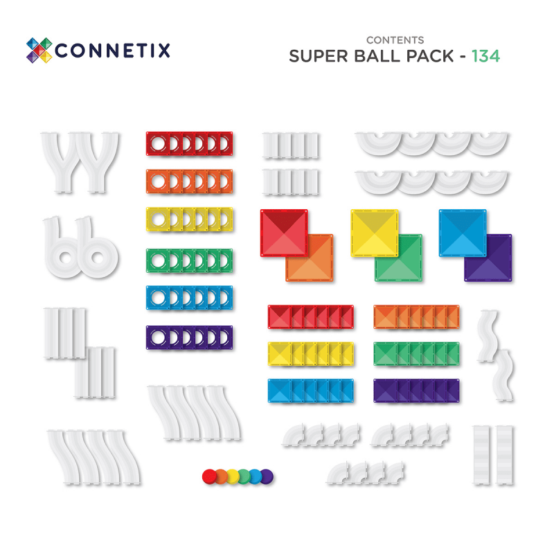 Connetix - Super knikkerbaan set, 134 stuks