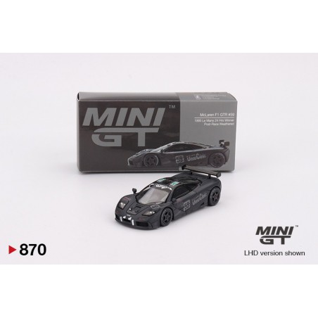 McLaren F1 GTR nr59 (1995 Le Mans 24Hr Winner Post-Race Weathered) 1:64, Mini GT (870)