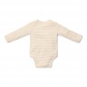 Romper overslag lange mouw, soft beige stripe - Little Goose, Little Dutch Romper overslag lange mouw, soft beige stripe - Little Goose, Little Dutch