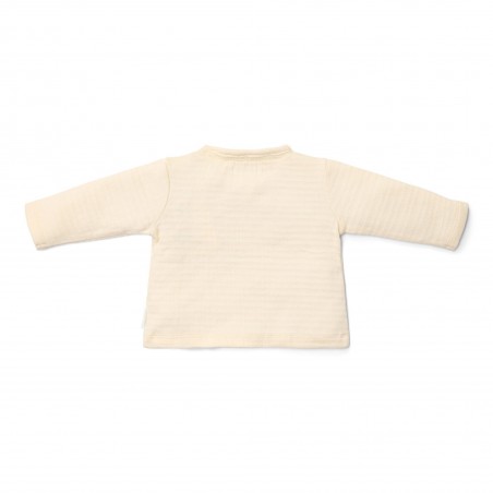 T-shirt overslag lange mouw, creme -  Little Goose, Little Dutch
