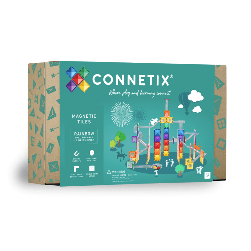 Connetix - Regenboog knikkerbaan set, 92 stuks